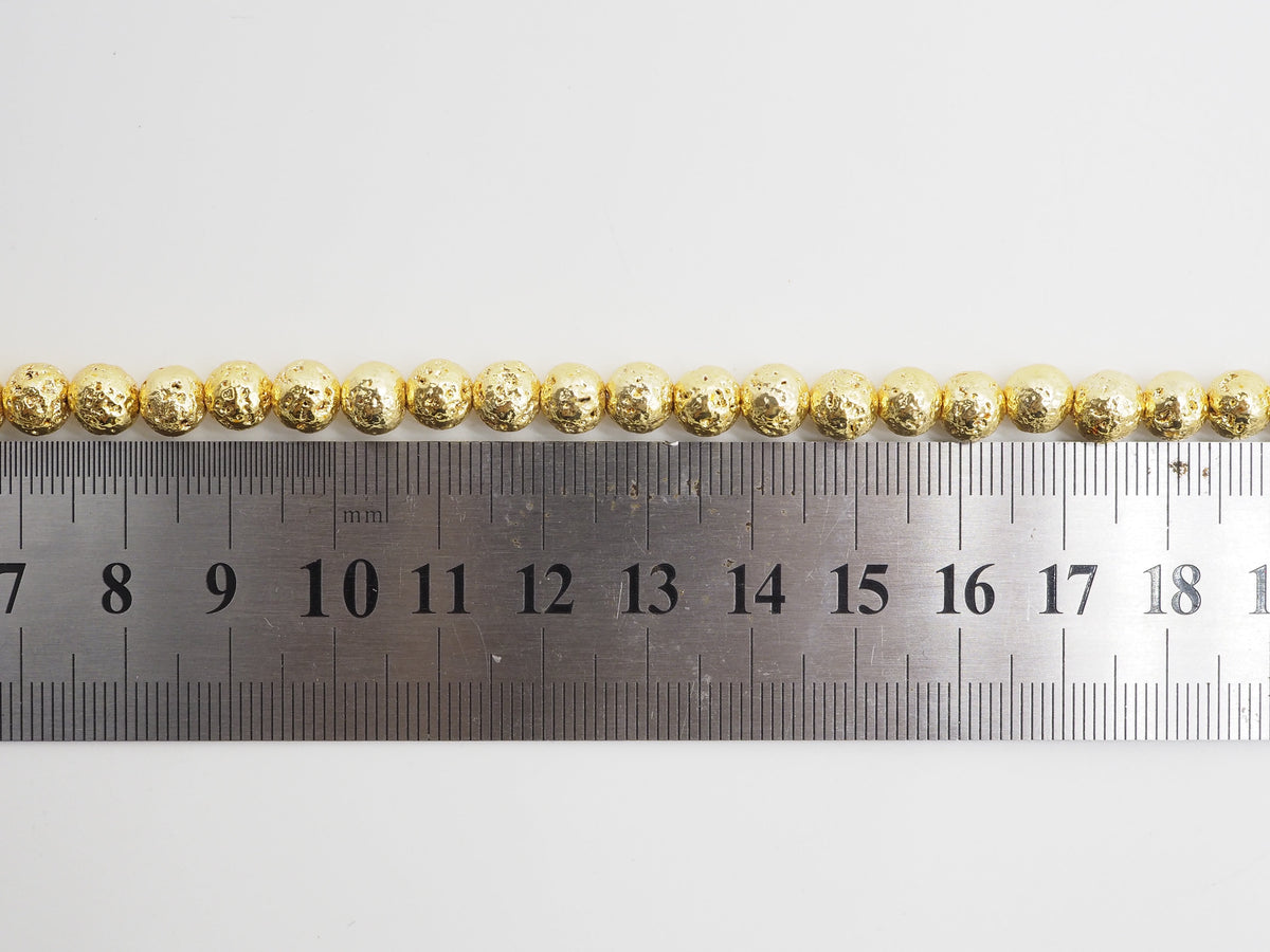 NEW STYLE Gold Plated Lava Round Beads, 4mm/6mm/8mm/10mm/12mm Gold Gemstone Beads, Wholesale Gemstone Beads, 15.5" Full Strand,SKU#S110