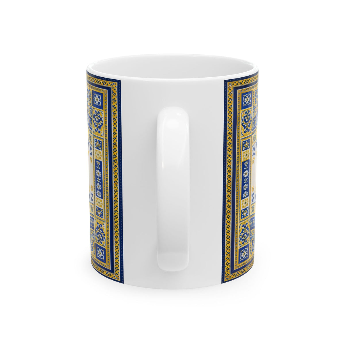 Bethesda Fountain Ceramic Tile Mug | Central Park Bethesda Terrace Arcade Coffee Cup 11oz