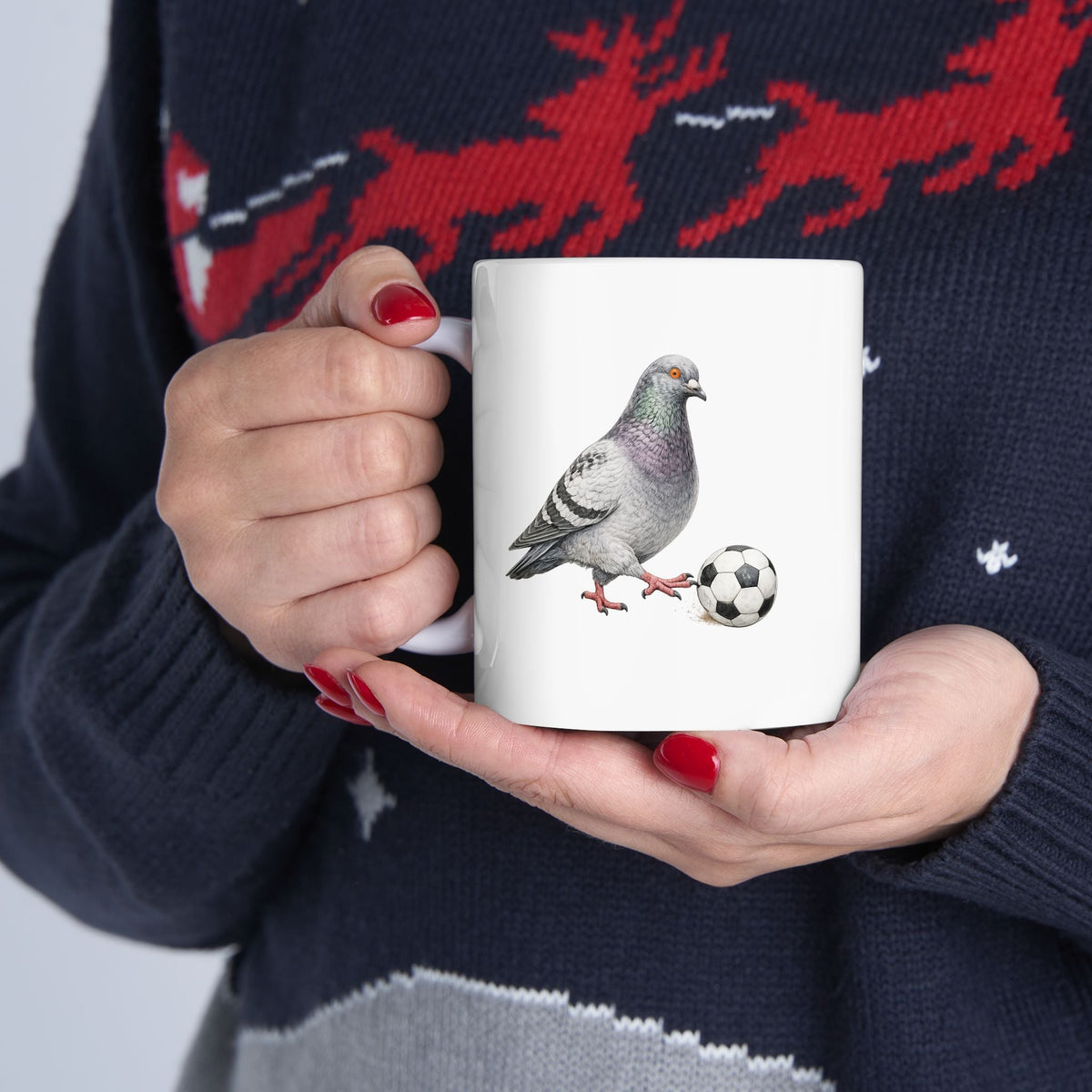 Customizable Corona NYC Pigeon Mug | Soccer Player Bird Lovers Ceramic Coffee Cup