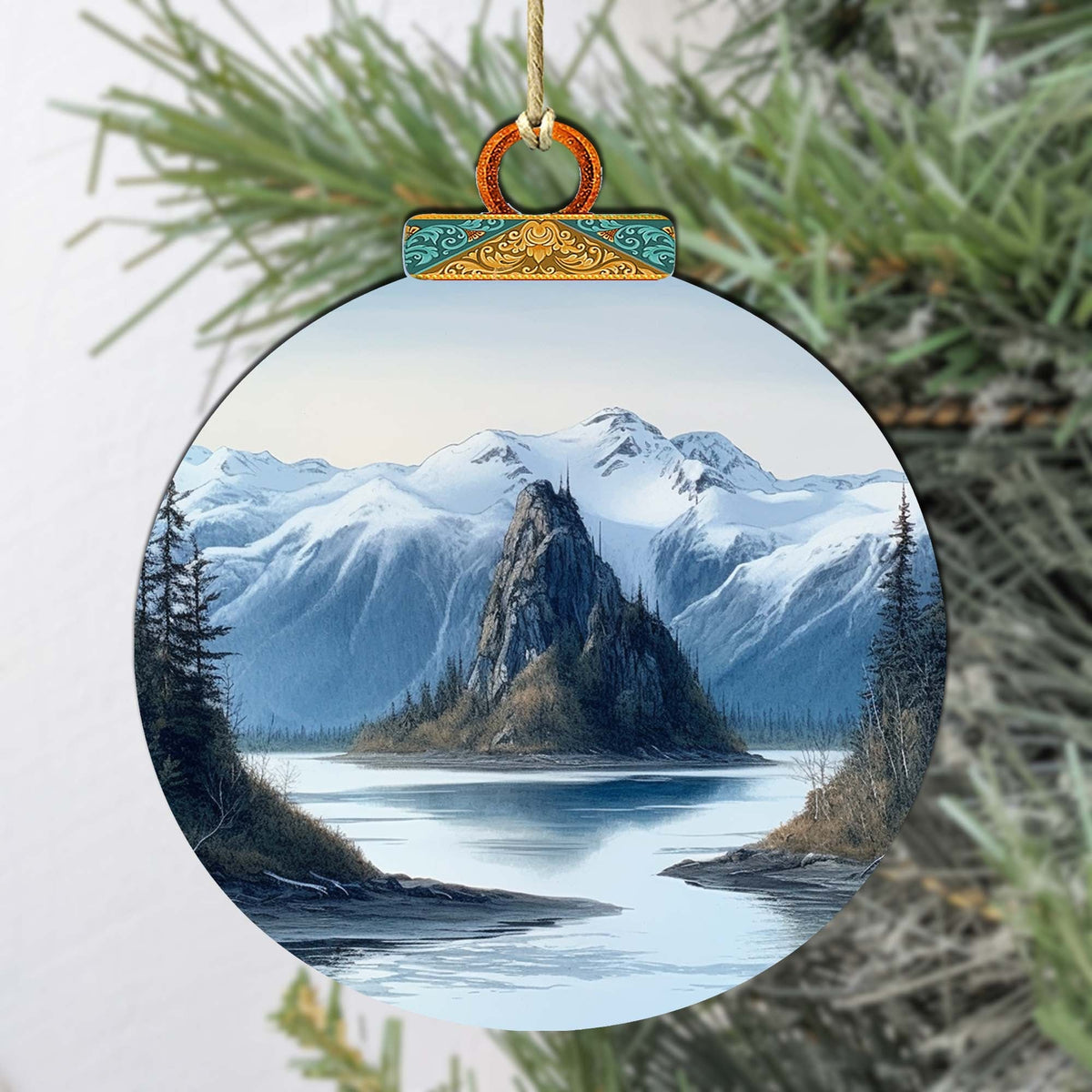 The Magic of Alaskan Nature Wooden Ornaments by G.Debrekht - Wildlife Holiday Decor - 870078