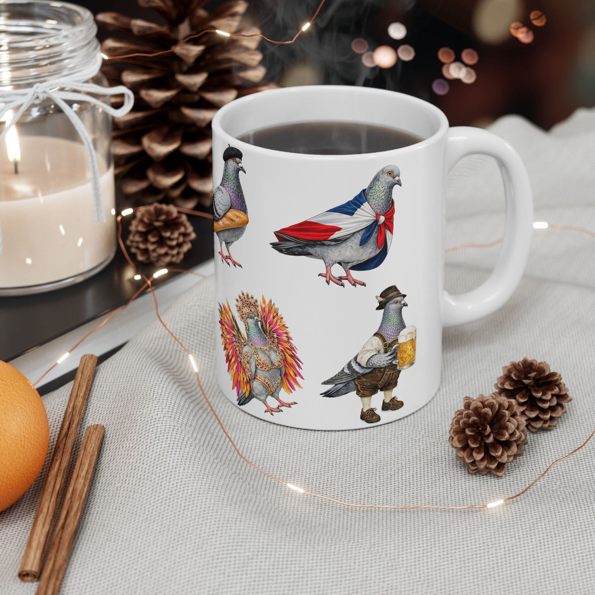 Parade Day New York | NYC Pigeon 11oz Party Time Mug St. Patrick's Day, Bastille Day, West Indian Day, Puerto Rican Day, Oktoberfest, Dominican Day, Chinese New Year, Gay Pride