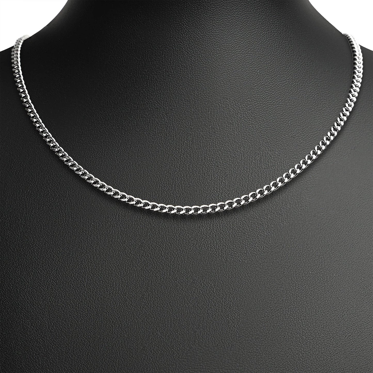 Collier chaîne maille gourmette en acier inoxydable