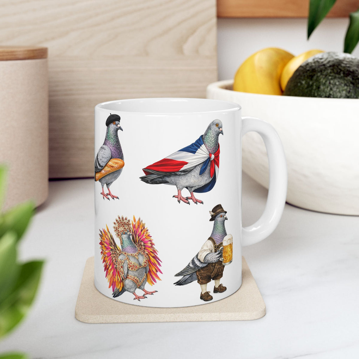 Parade Day New York | NYC Pigeon 11oz Party Time Mug St. Patrick's Day, Bastille Day, West Indian Day, Puerto Rican Day, Oktoberfest, Dominican Day, Chinese New Year, Gay Pride