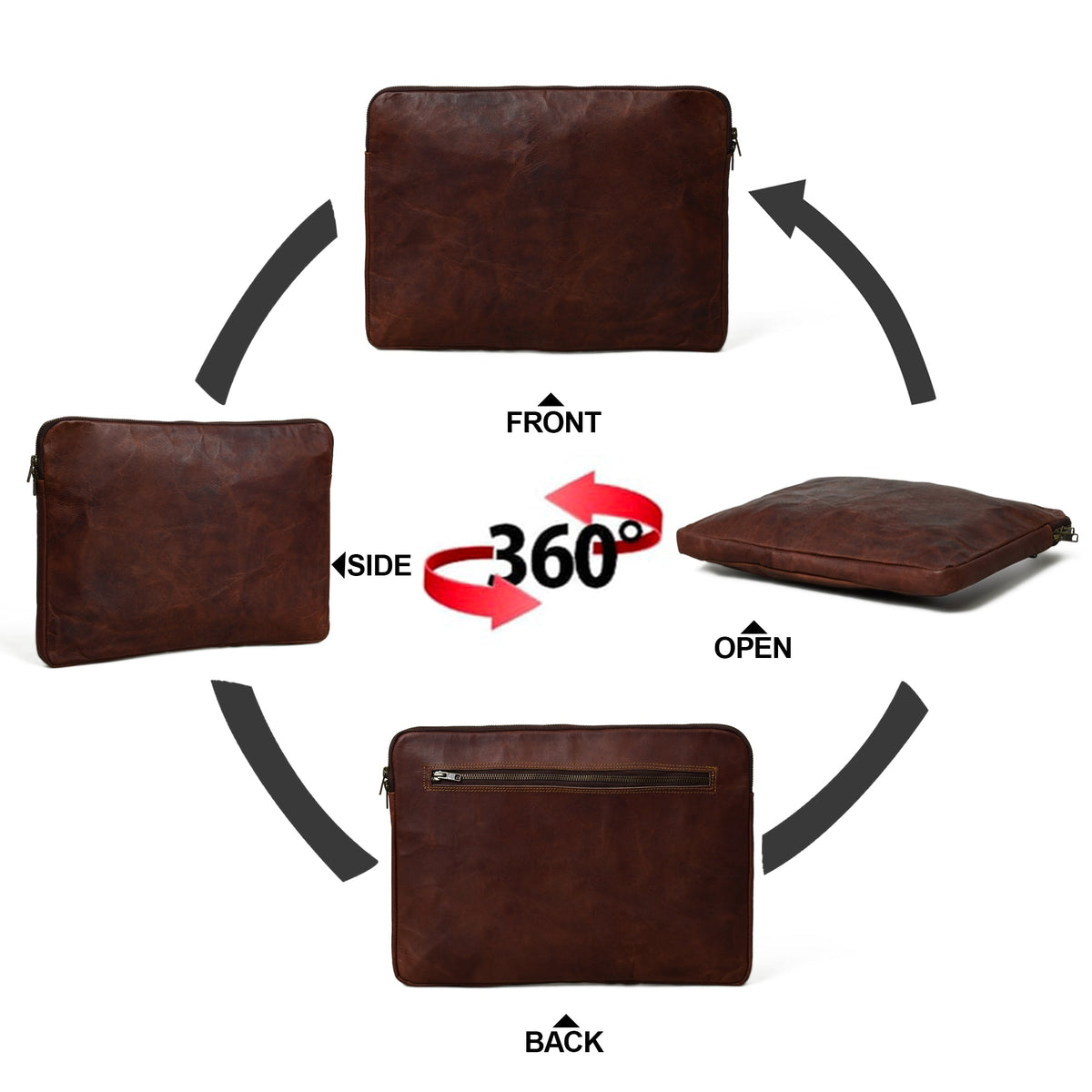 Zento Laptop Sleeve - Dark Brown