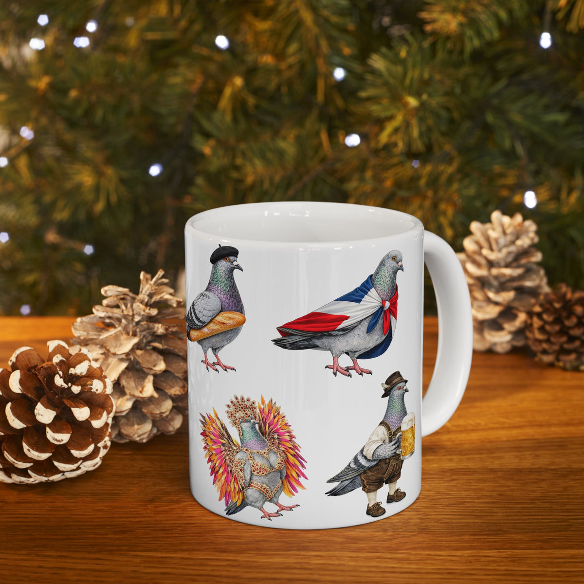 Parade Day New York | NYC Pigeon 11oz Party Time Mug St. Patrick's Day, Bastille Day, West Indian Day, Puerto Rican Day, Oktoberfest, Dominican Day, Chinese New Year, Gay Pride