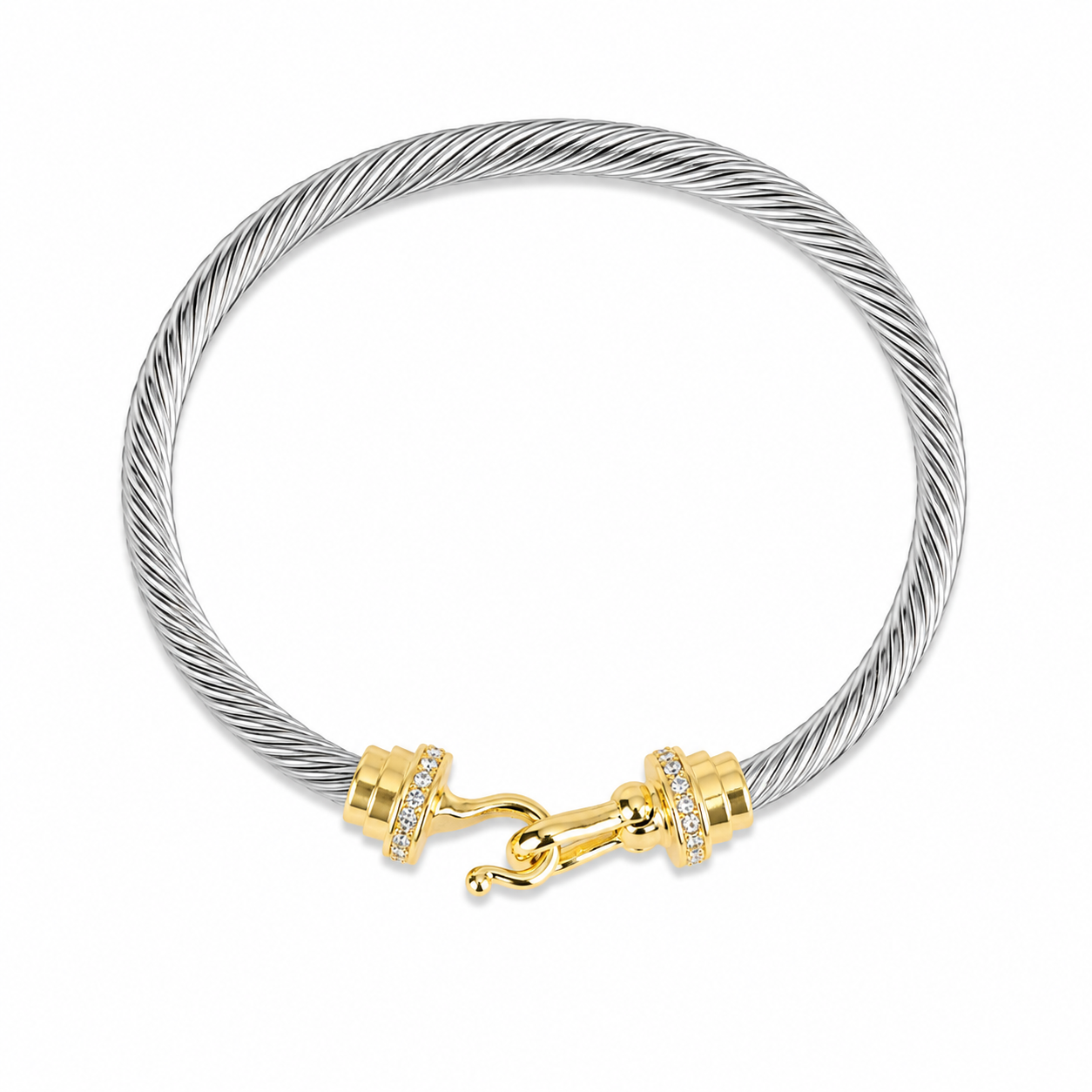 Bracelet en câble tressé avec boucle