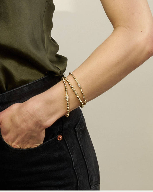 Stella & Dot Pavé Rondelle Beaded Bracelet