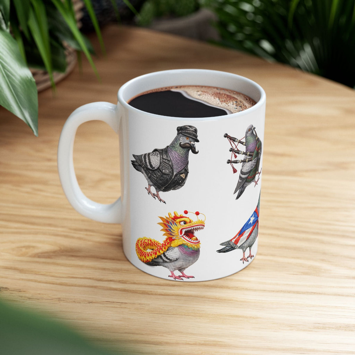 Parade Day New York | NYC Pigeon 11oz Party Time Mug St. Patrick's Day, Bastille Day, West Indian Day, Puerto Rican Day, Oktoberfest, Dominican Day, Chinese New Year, Gay Pride