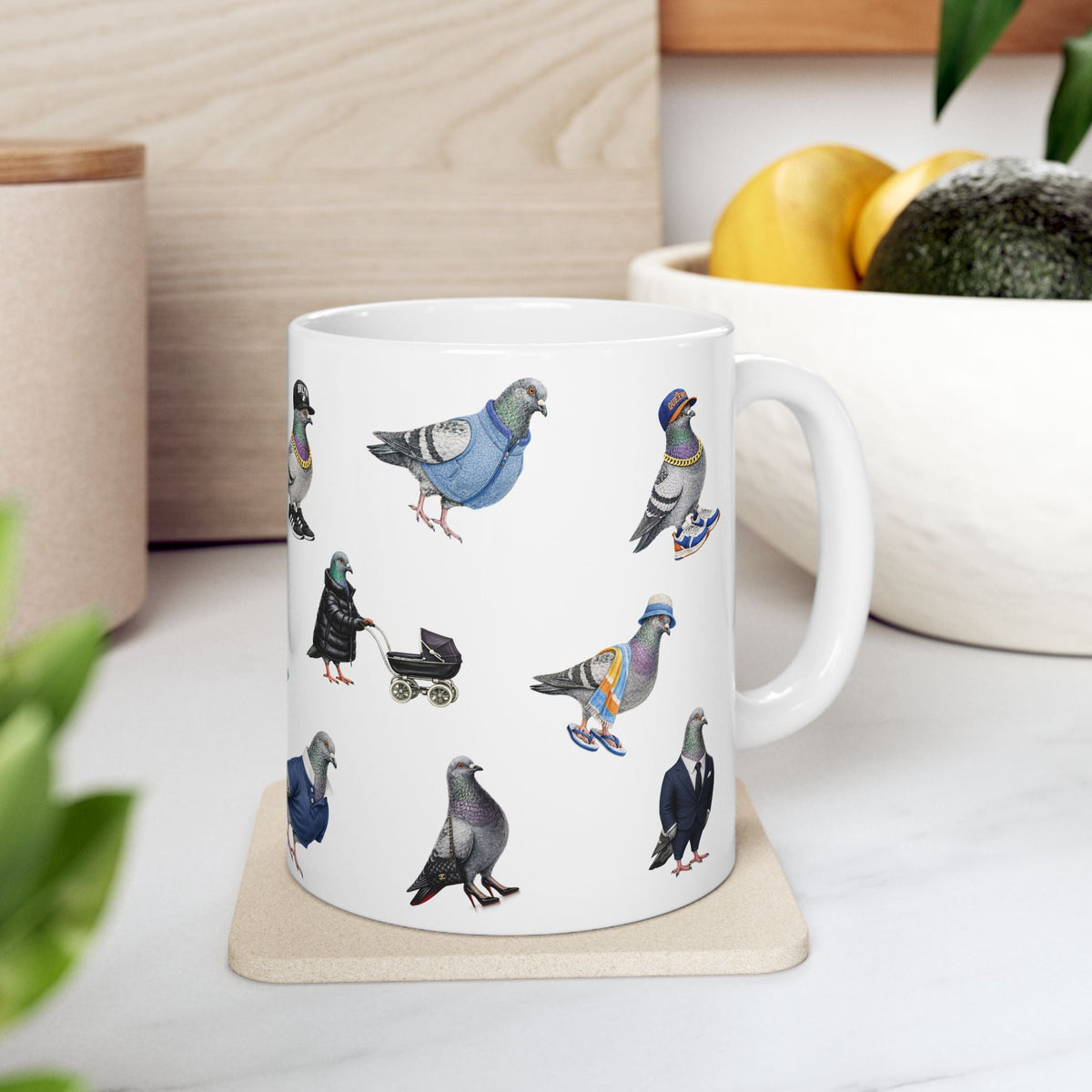 Pigeons of New York Mug | NYC Pigeon Bird Lovers Coffee Cup