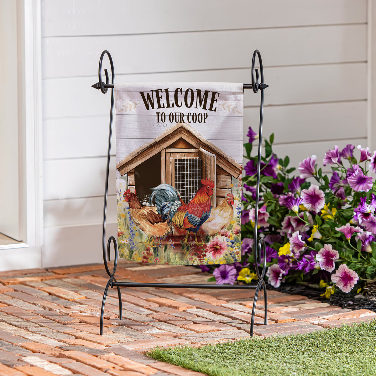 Petal & Plow Coop Suede Garden Flag