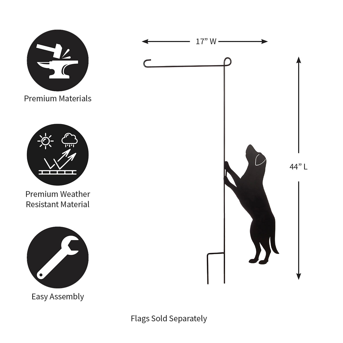 Dog Garden Flag Stand, KD