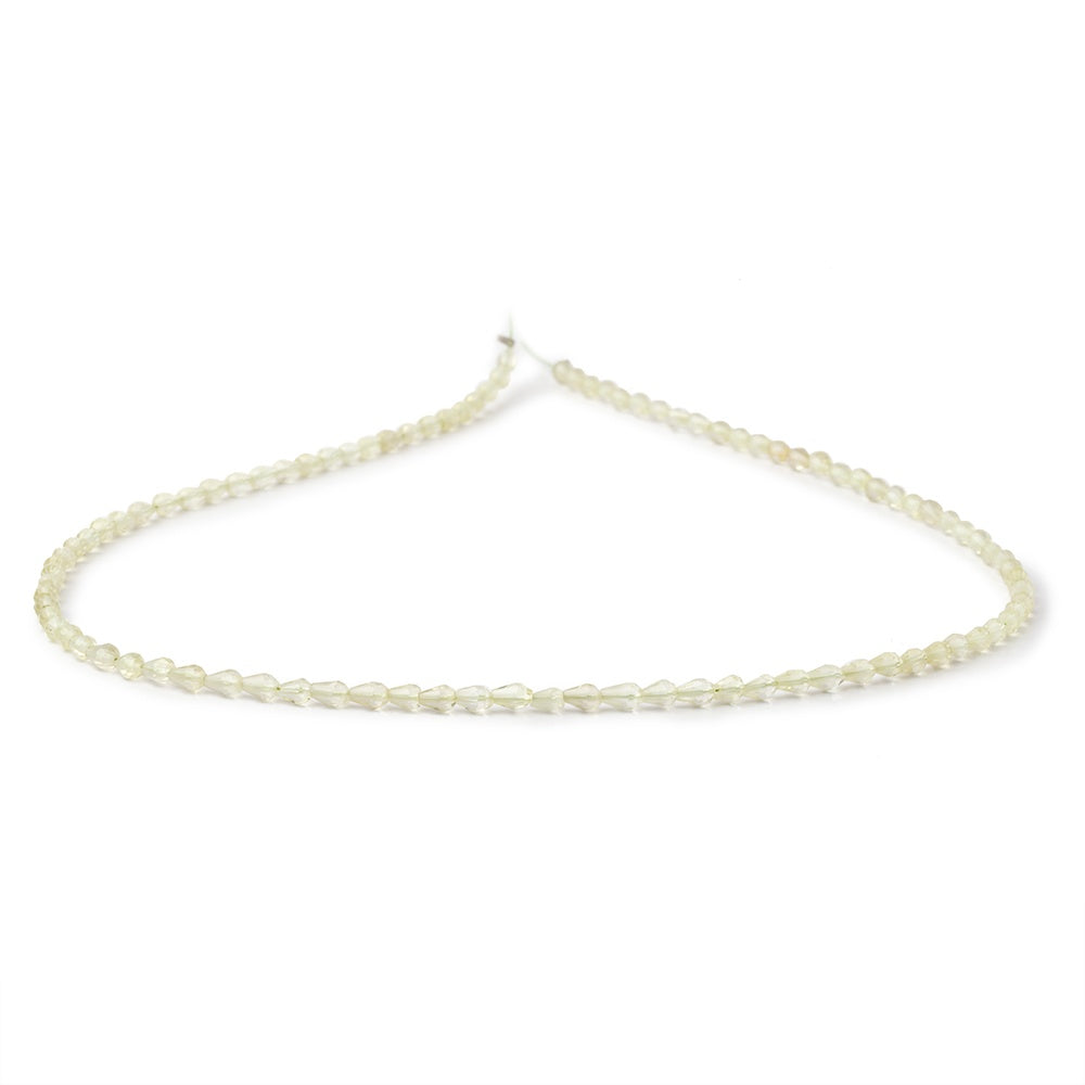 4-4.5mm Lemon Quartz Straight Drilled Tear Drops 14.75 inch 63 Beads