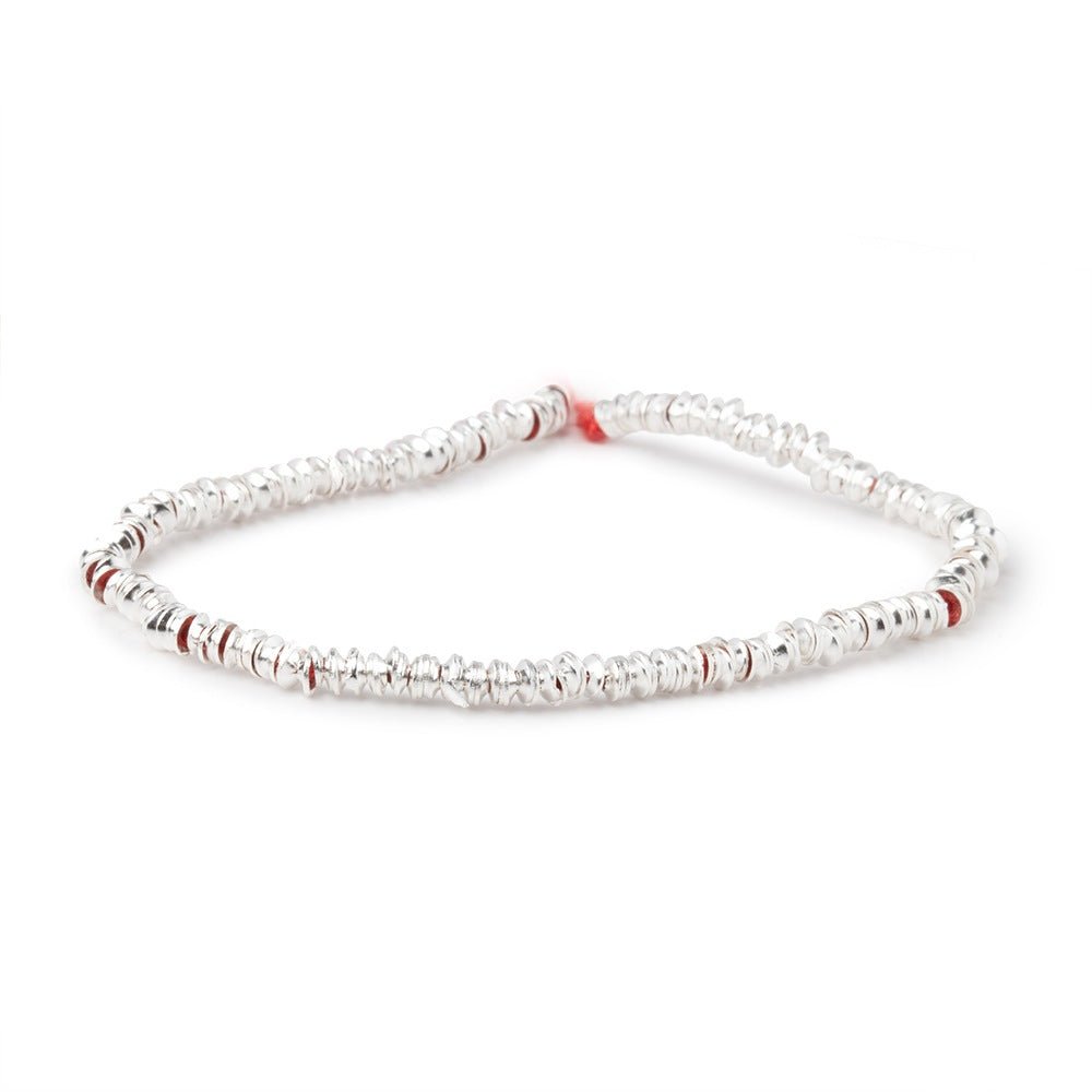 3mm Silver Plated Copper Plain Bead Cap 8 inch 380 pieces