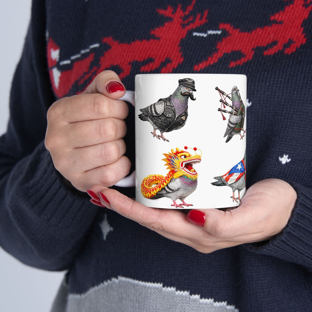 Parade Day New York | NYC Pigeon 11oz Party Time Mug St. Patrick's Day, Bastille Day, West Indian Day, Puerto Rican Day, Oktoberfest, Dominican Day, Chinese New Year, Gay Pride