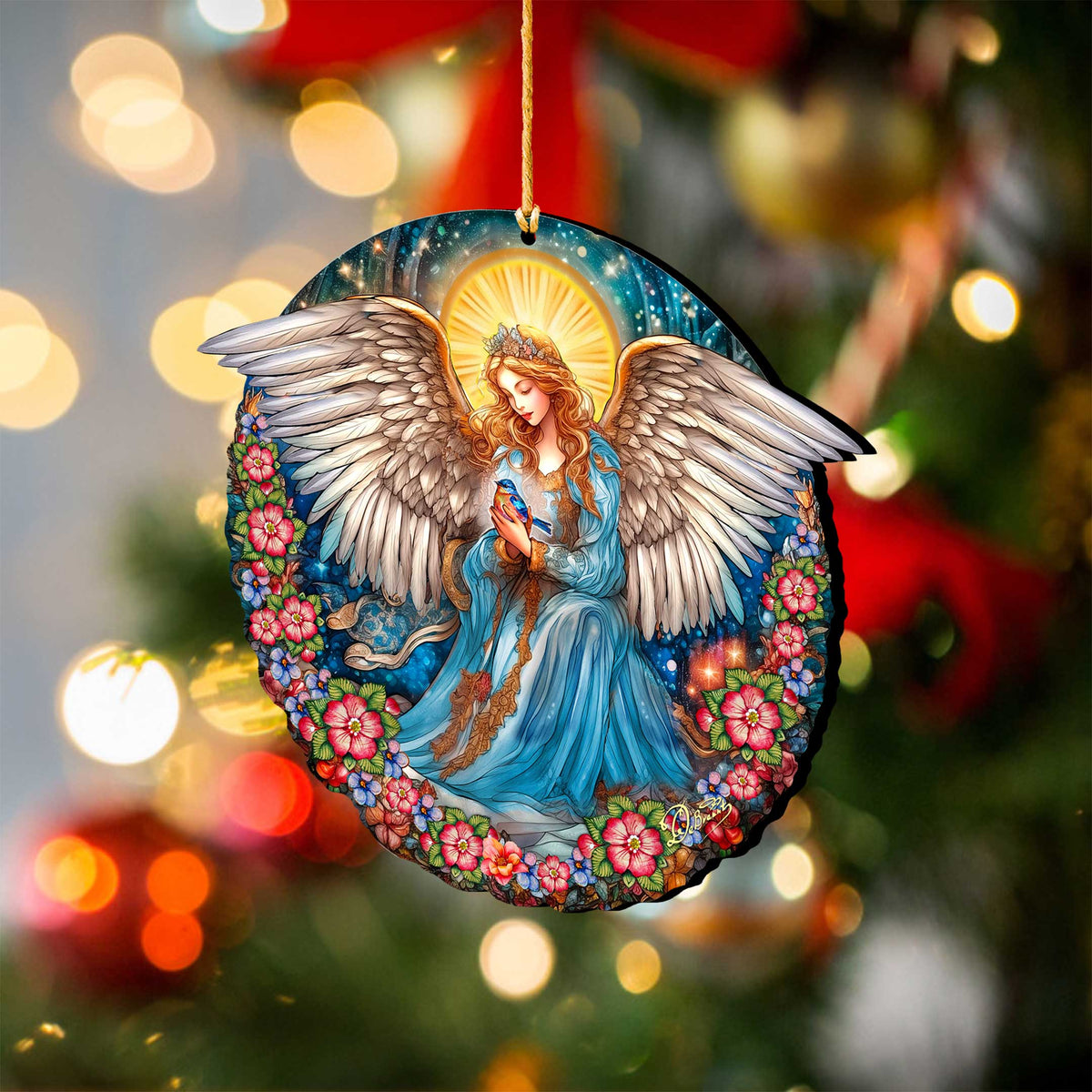 Guardian Angel of Serenity Holiday Wooden Ornaments by G. DeBrekht - Nativity Holiday Decor - 8652806