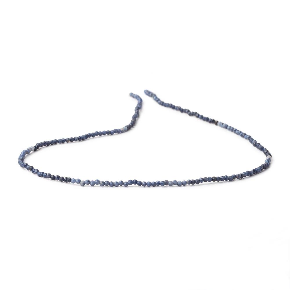 2mm Shaded Blue Sapphire Micro Faceted Round 12.5 inch 185 Beads