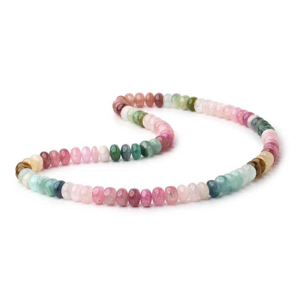 8.5mm Afghani Tourmaline Plain Rondelle 18 inch 88 Beads A