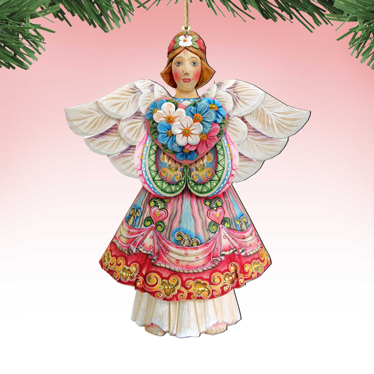 Angel of Love Wooden Ornaments by G.DeBrekht - Love Family Kids Decor - 8155412-S2