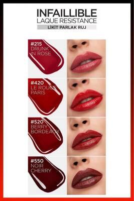 L'Oreal Paris Infallible Liquid Lipstick - 520 Berry Bordeaux: Long Lasting, Intense Color, Glossy Finish Liquid Lipstick