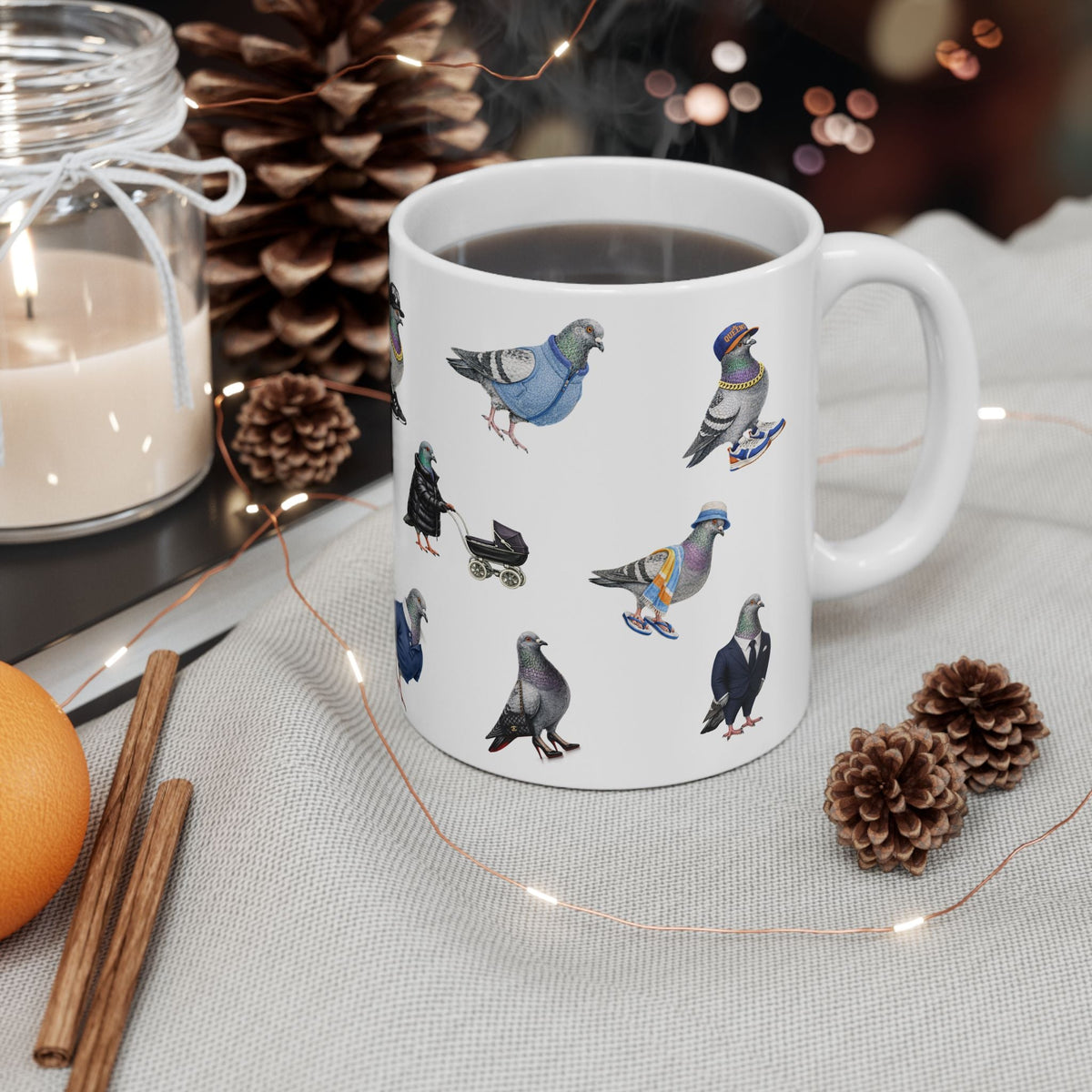 Pigeons of New York Mug | NYC Pigeon Bird Lovers Coffee Cup