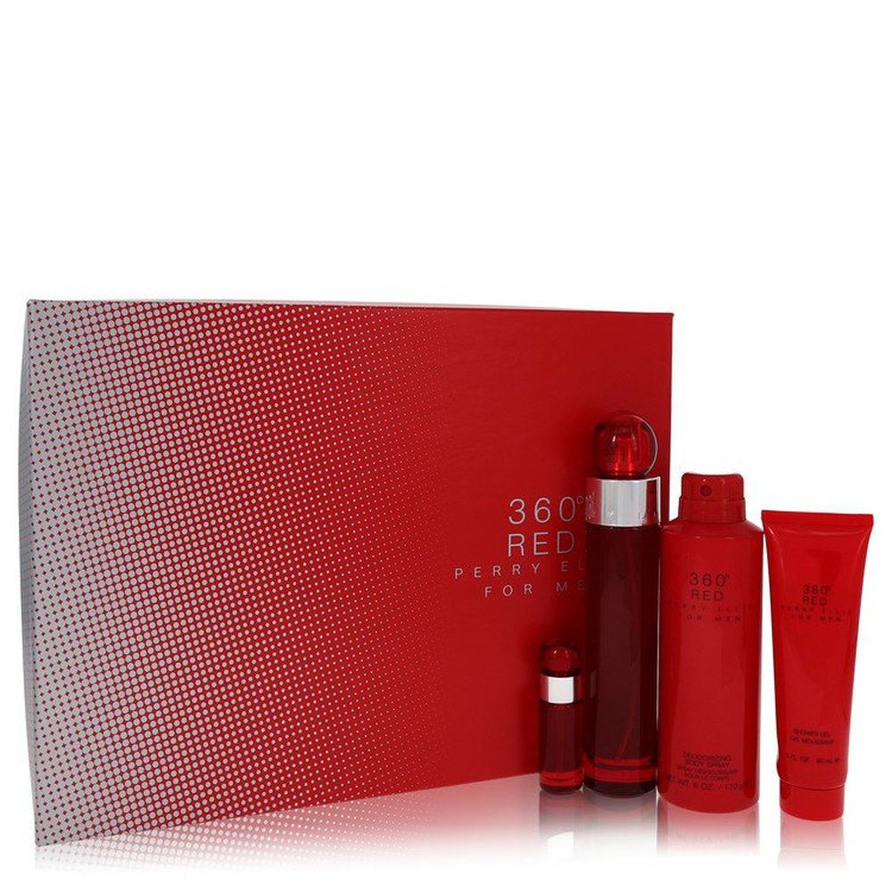 Gift/Set 360 Red 4 Pcs. 3.4 Fl Perfume By Perry Ellis For Men
