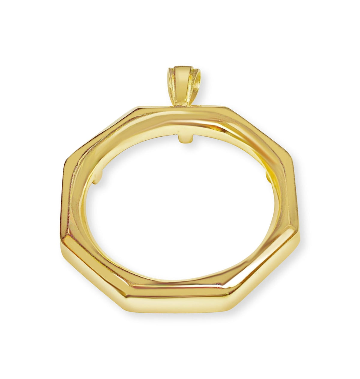 Fancy Solid White/Yellow/Rose Gold Handmade Pendant, 1oz