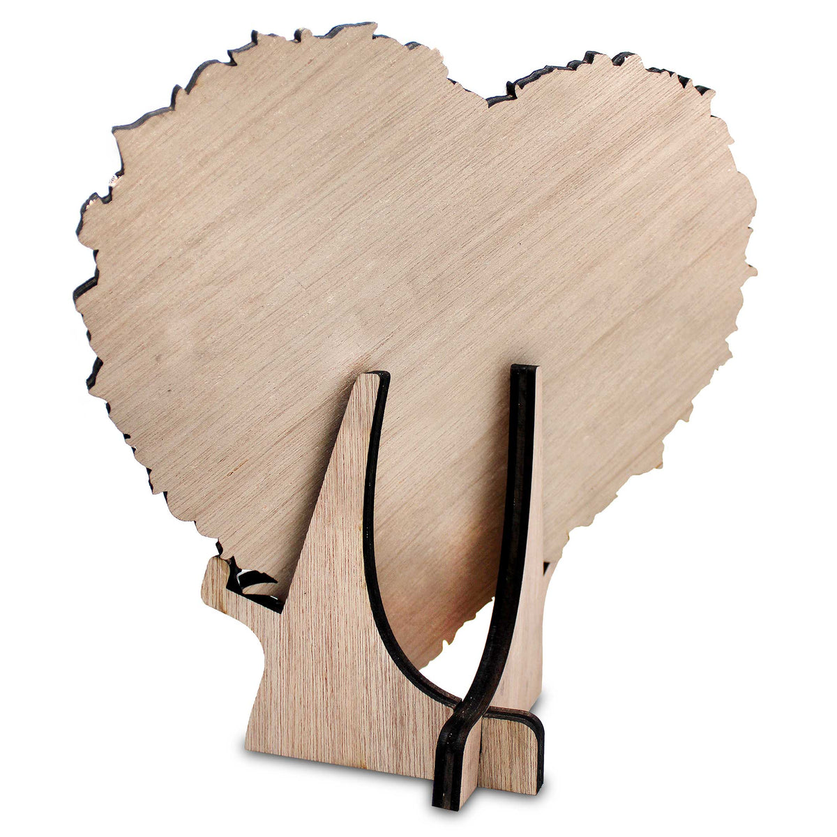 Personalized Mother's Day Gift - Family Names Flower Heart on Stand Wooden Decoration, Gift for Mom by G. Debrekht Family Love Decor - 8688300