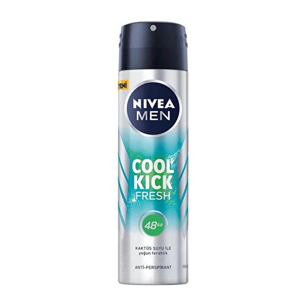 Nivea Men Cool Kick Fresh Deodorant Anti-Perspirant - Long Lasting, Alcohol-Free, Dermatologically Tested - 5.07 fl oz