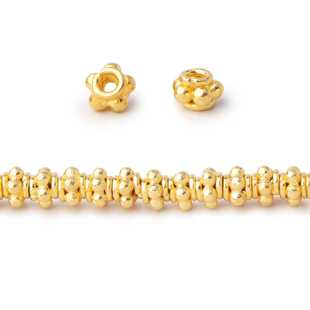 5x3mm Daisy Stack Spacer Beads 8 inch 54 pieces
