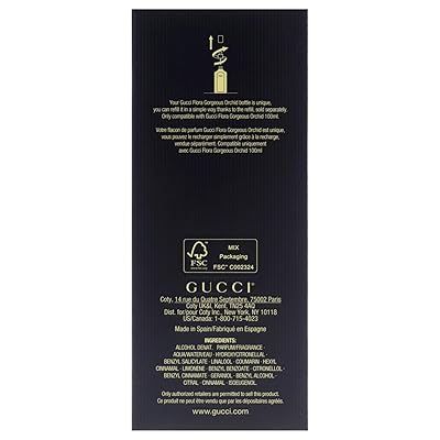 Flora Gorgeous Orchid by Gucci Eau De Parfum Spray Refillable 3.3 oz for Women