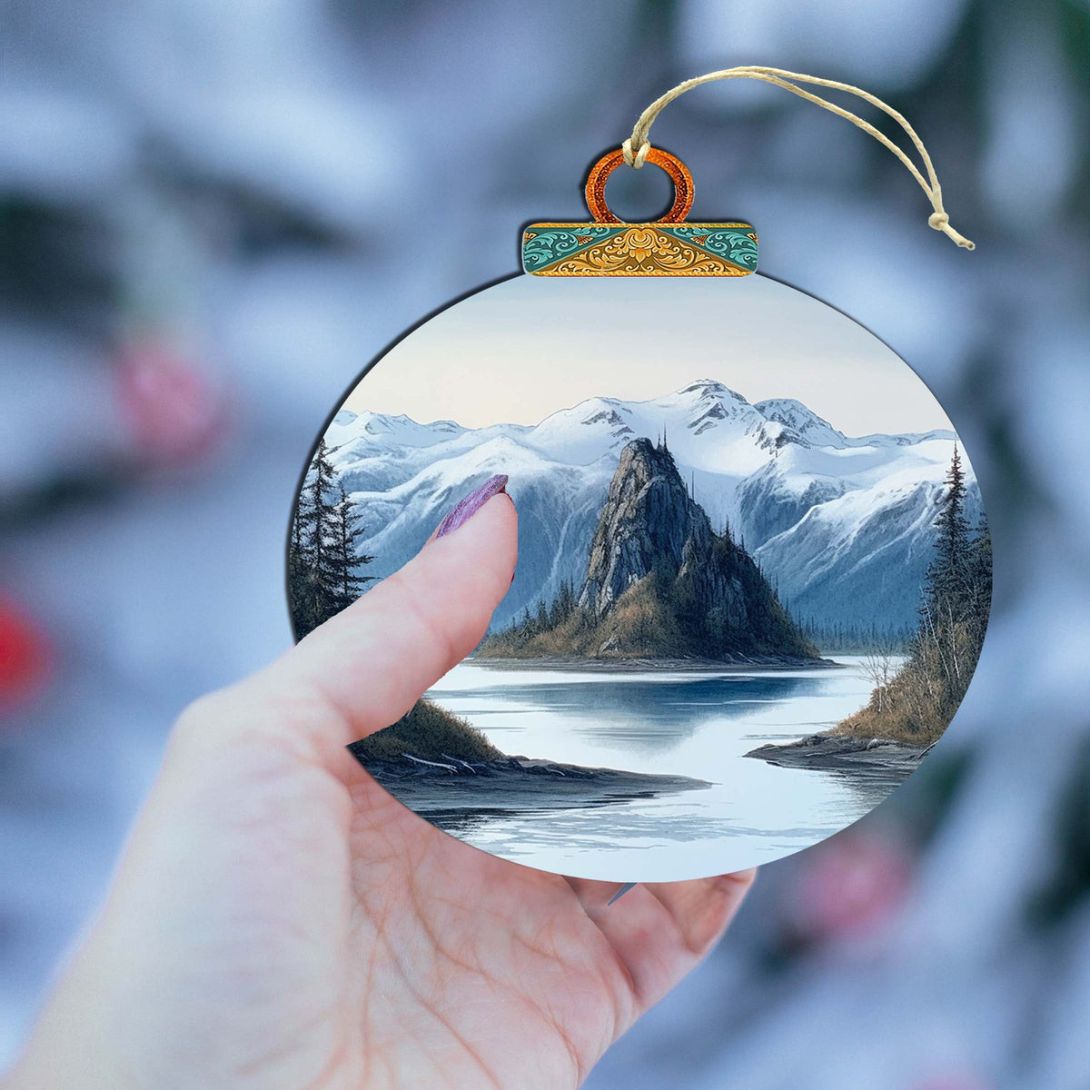 The Magic of Alaskan Nature Wooden Ornaments by G.Debrekht - Wildlife Holiday Decor - 870078