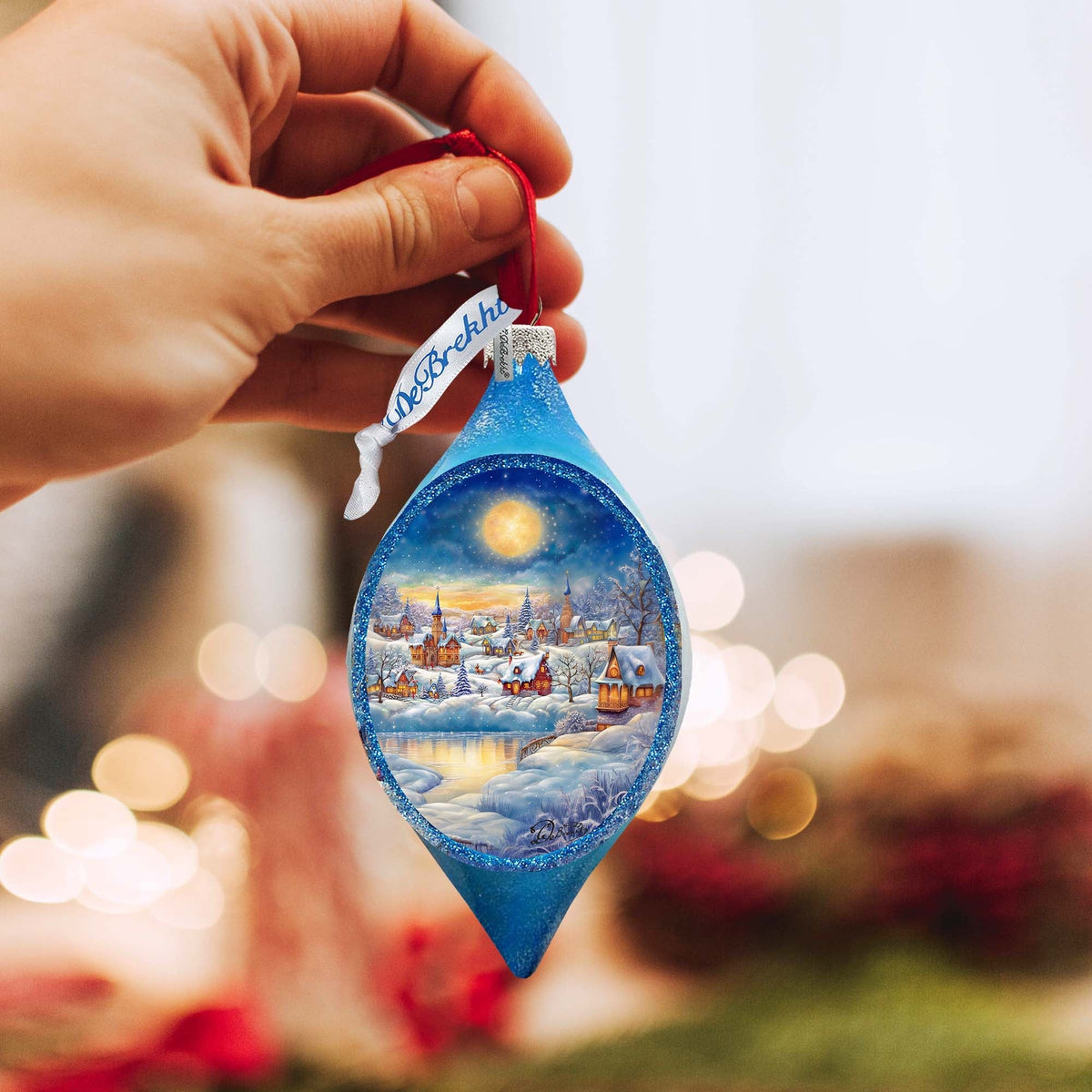 Magic Christmas Night Drop Glass Ornament by G. Debrekht - Christmas Decor - 757-048