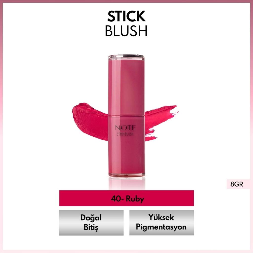 Note Stick Blush Moisturizing Soft Stick Blush 40 Ruby