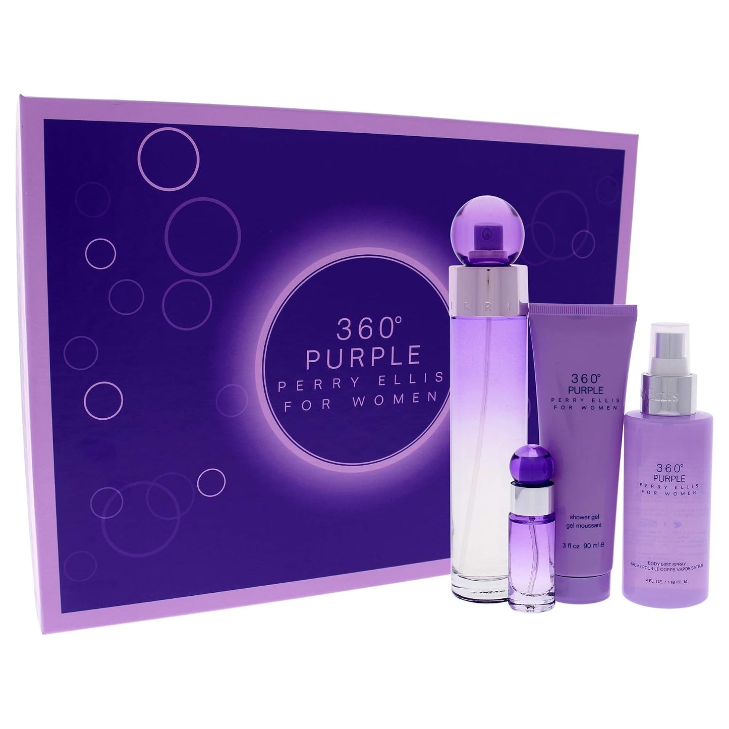 Gift/Set 360 4 Pcs. 3.4 Fl Perfume By Perry Ellis For Women
