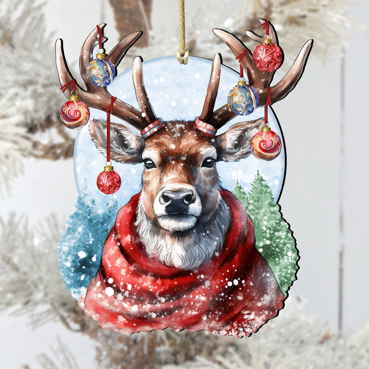 Christmas Mood Wooden Ornaments by G. Debrekht Christmas Decor - 8611034