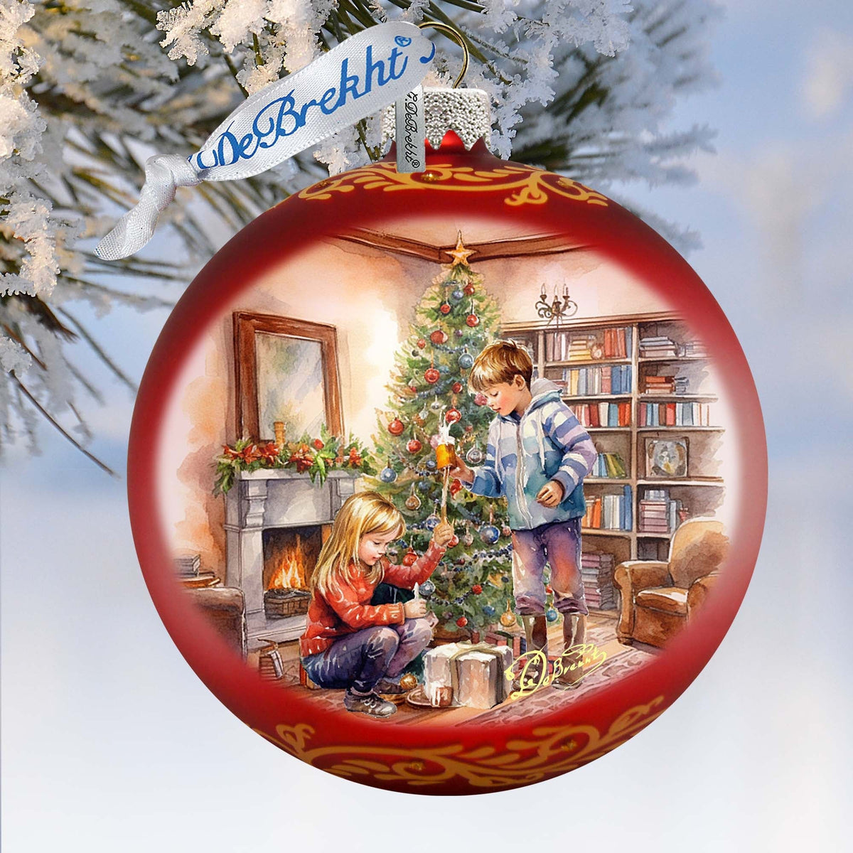 Cherished Moments Lg Glass Ornament by G. Debrekht - Christmas Decor - 73931