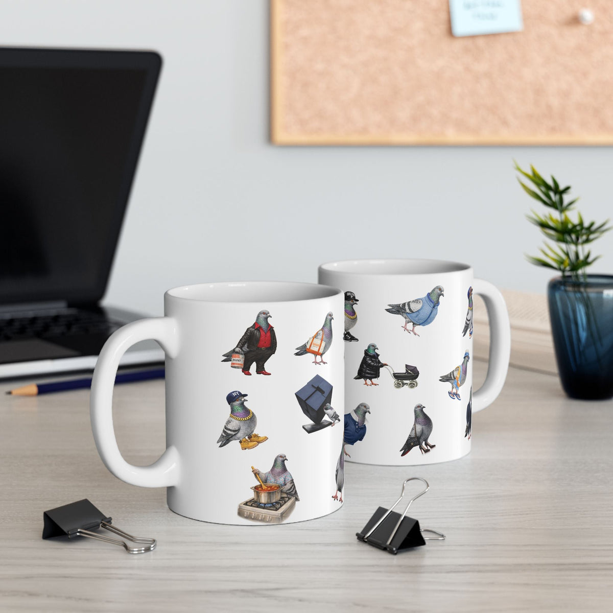 Pigeons of New York Mug | NYC Pigeon Bird Lovers Coffee Cup