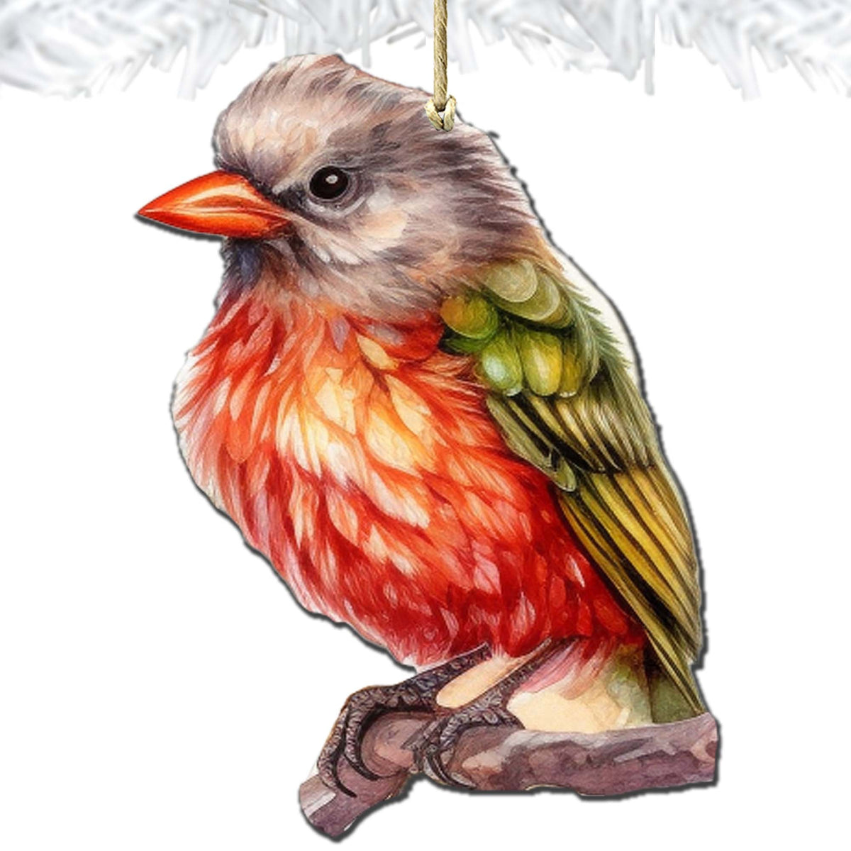 Enchanted Forest Bird Wooden Ornaments by G.Debrekht - Wildlife Holiday Decor - 8710005-3