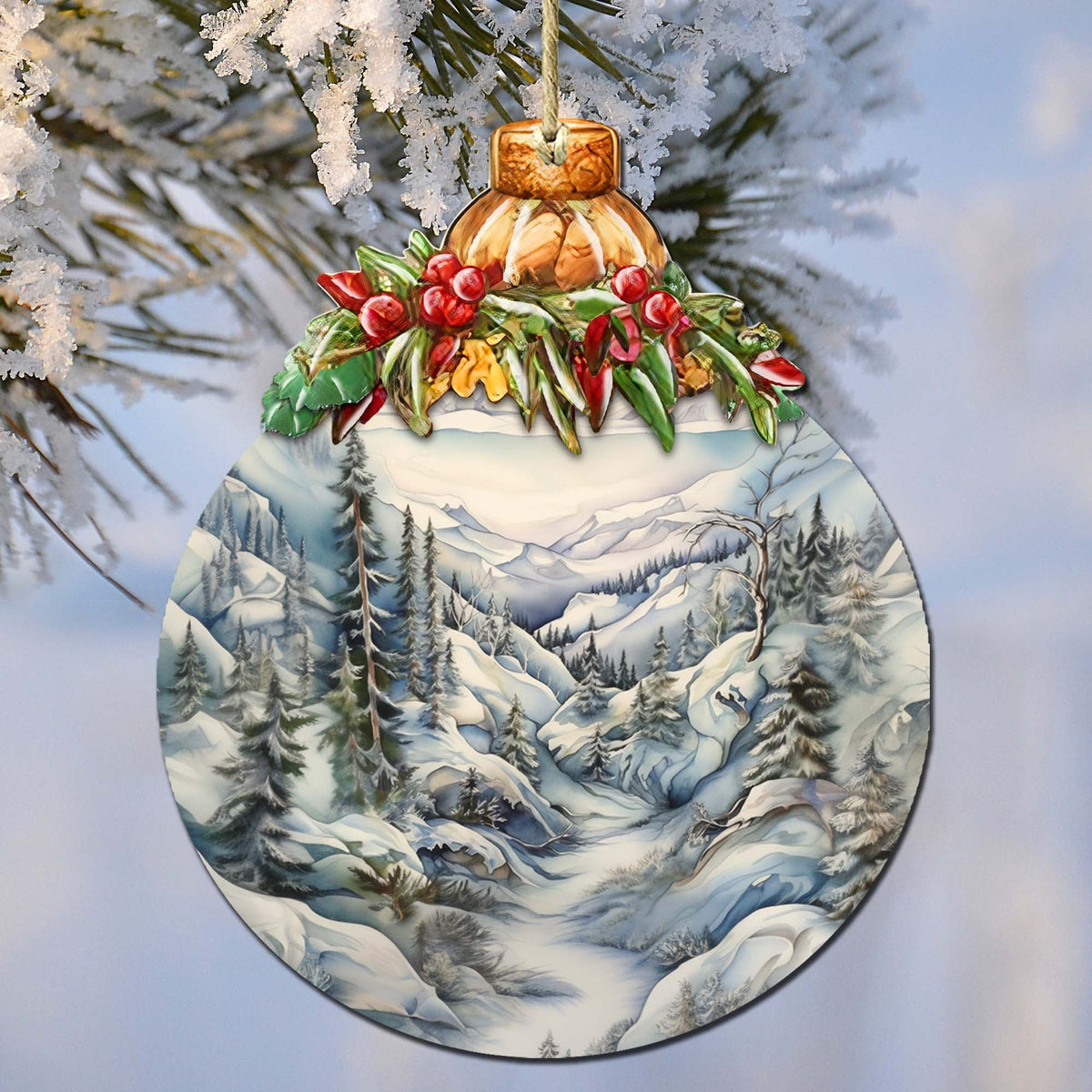 Alaska's Nature's Beauty Wooden Ornaments by G.Debrekht - Wildlife Holiday Decor - 870035