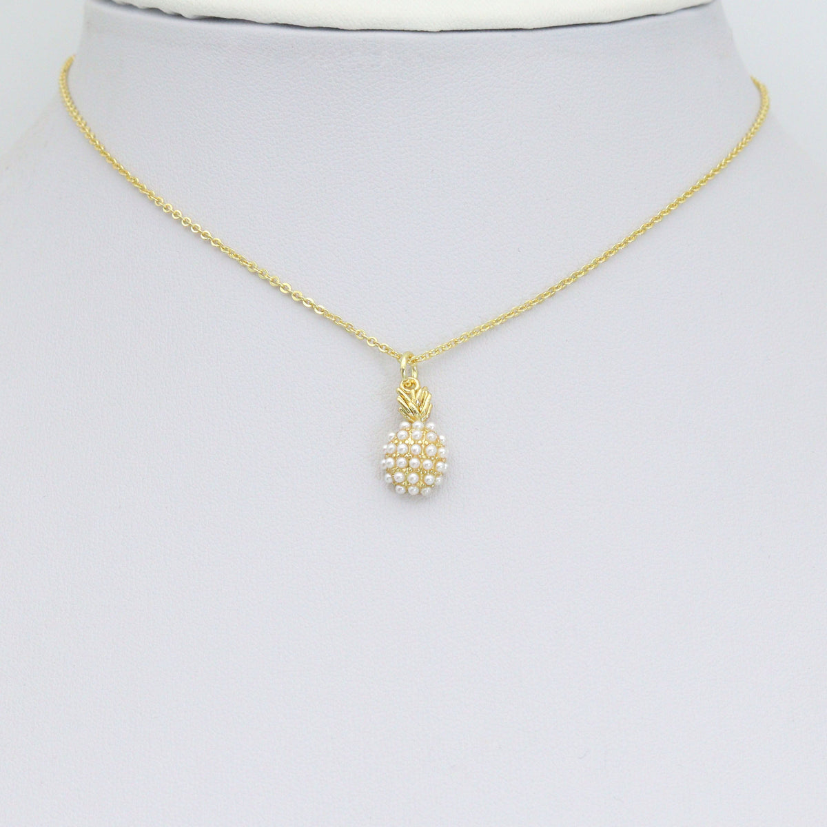 Cute White Pearl Pineapple Pendant charm, Sku#A514