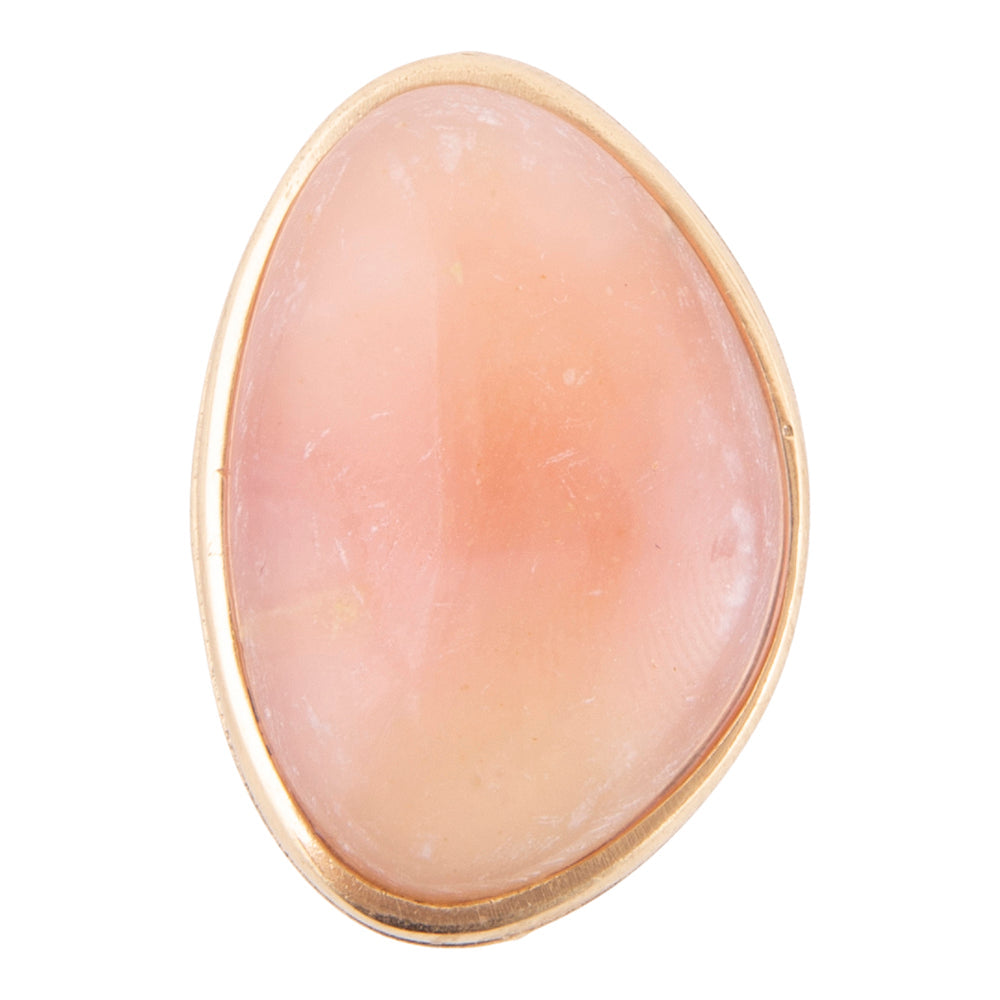 Pink Opal Golden Statement Ring