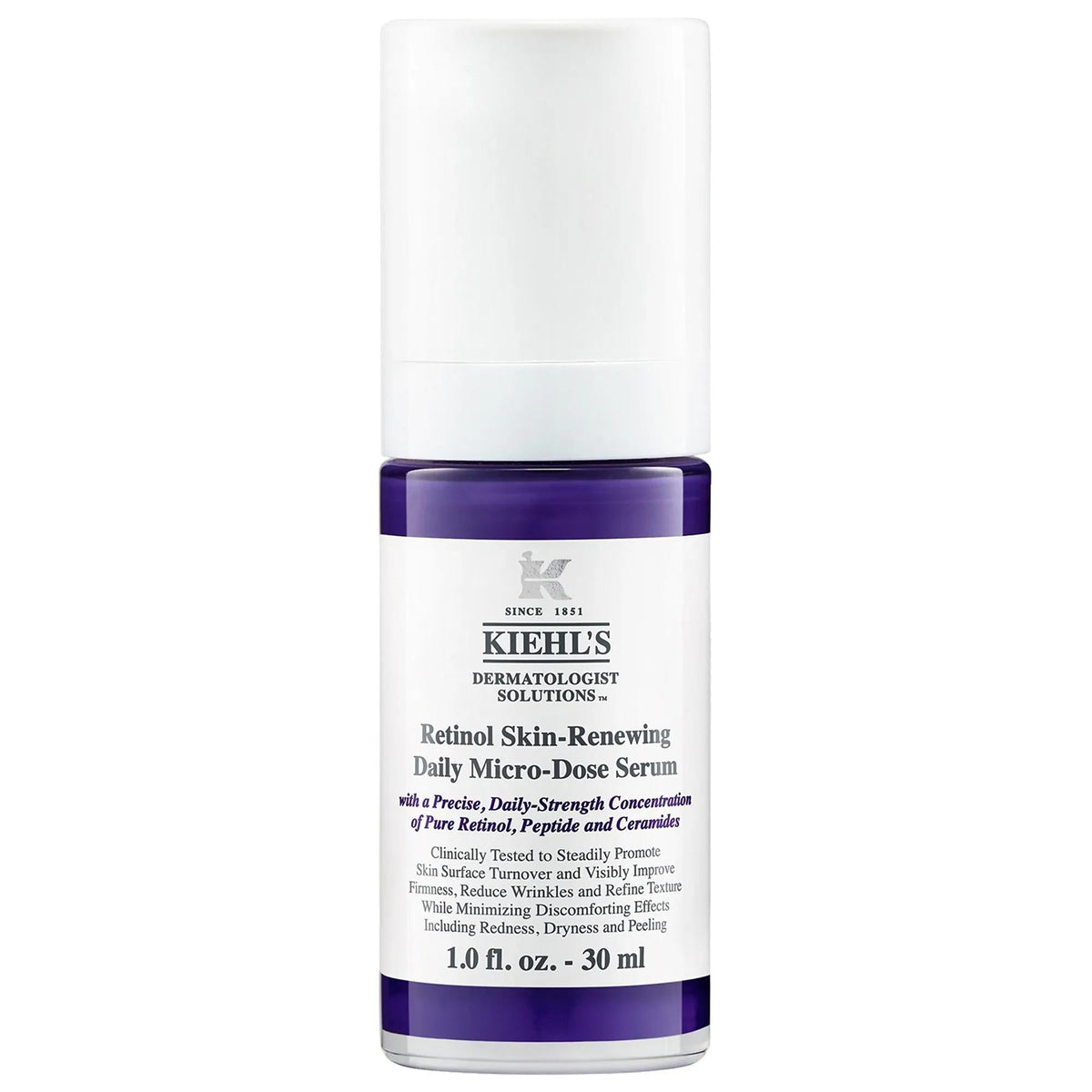 Kiehl's Micro-Dose Anti-Aging Retinol Serum: Reduce Wrinkles, Firm Skin & Improve Texture | Ceramide & Peptide Complex