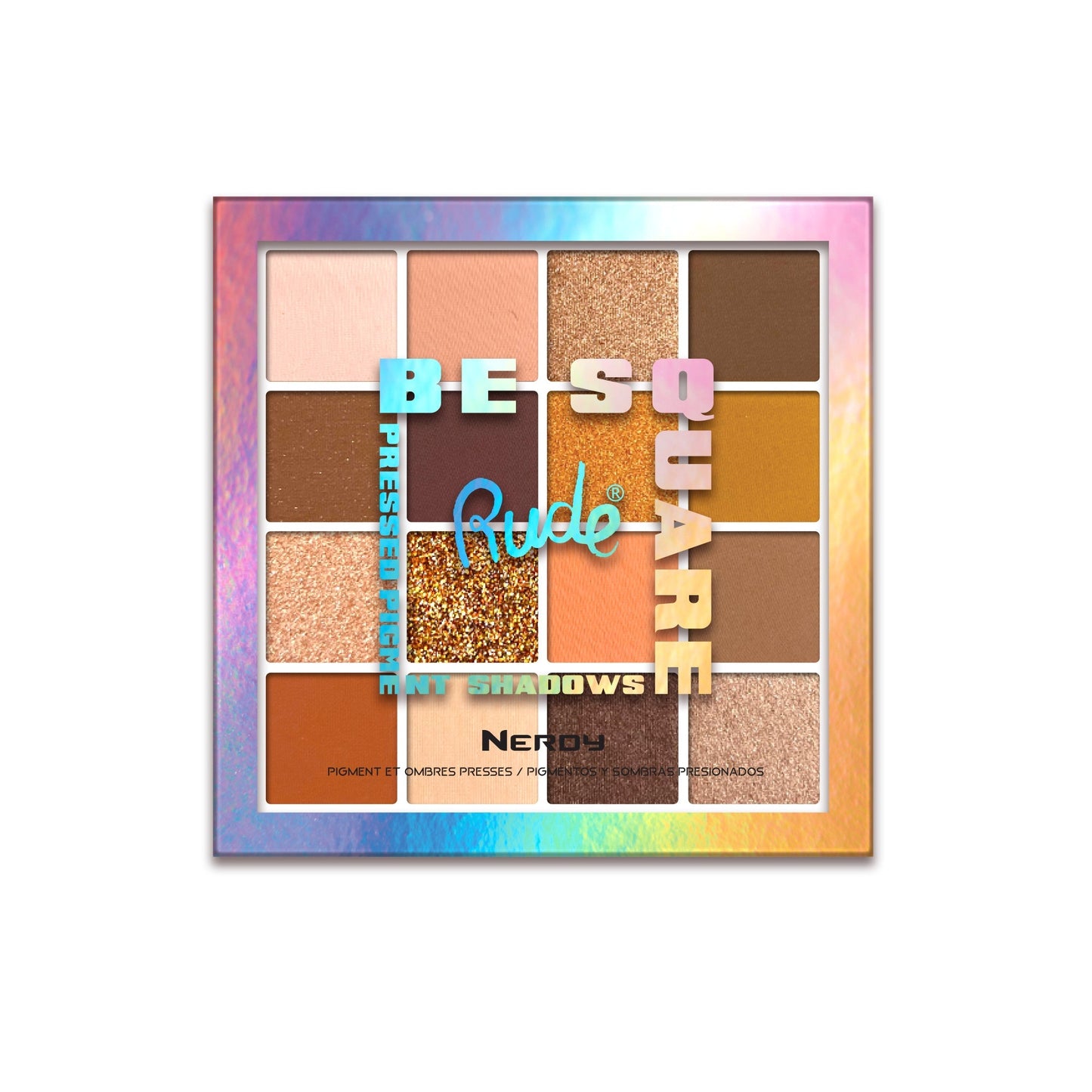RUDE Be Square Pressed Pigments & Shadows - Nerdy - Nerdy
