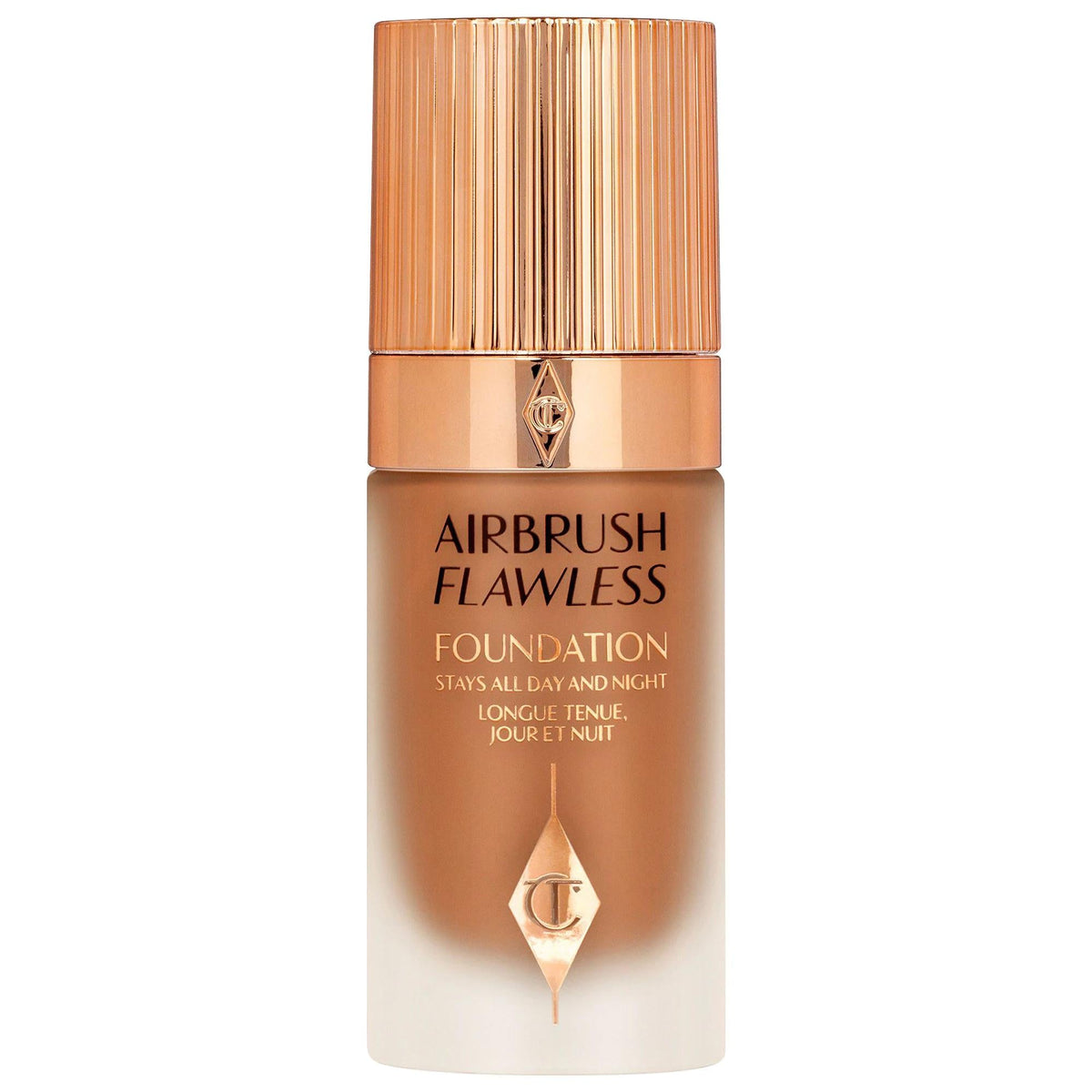 Charlotte Tilbury Airbrush Flawless Longwear Foundation: Full Coverage, Matte Finish, Wrinkle Reducing, Vegan & Cruelty-Free Foundation