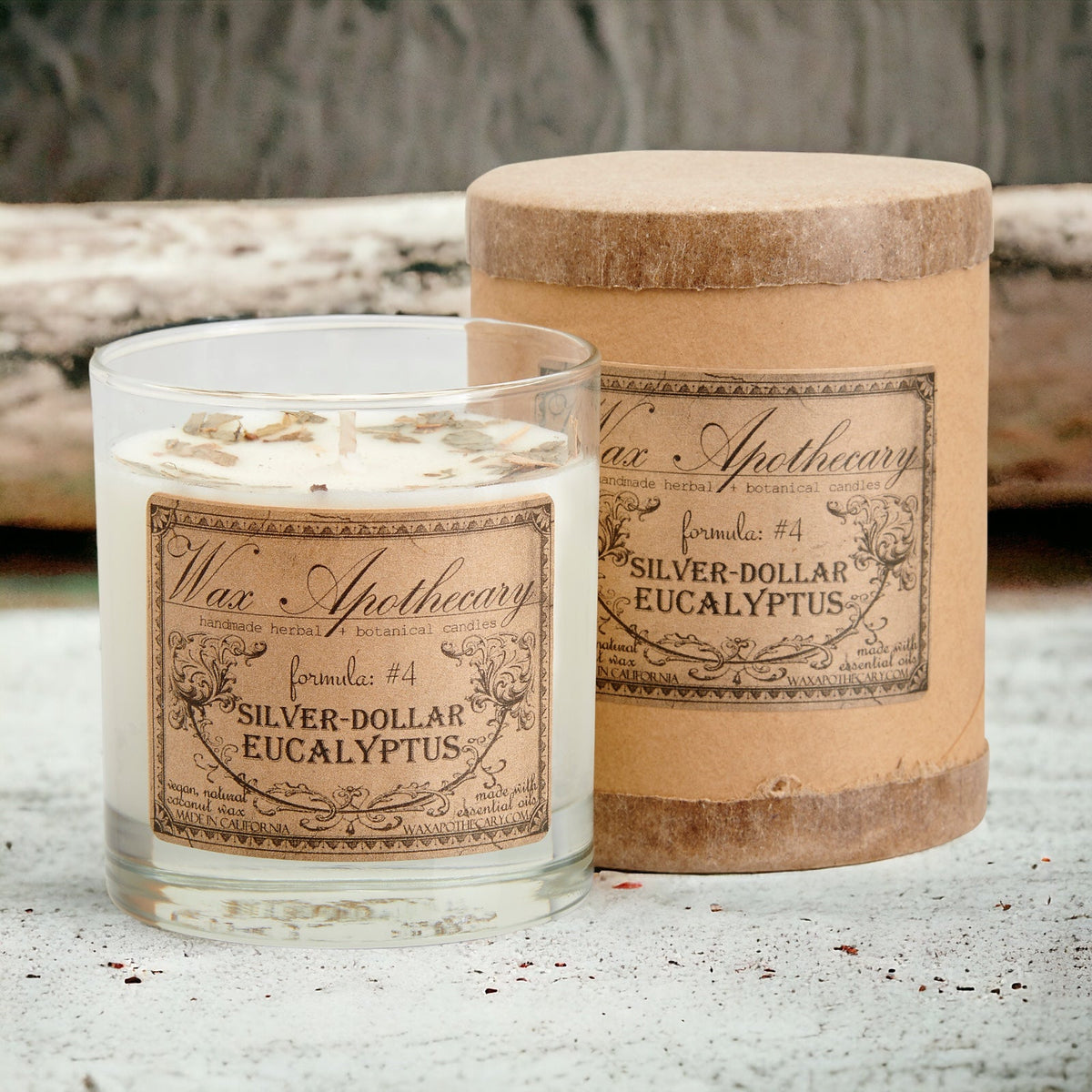 Silver-Dollar Eucalyptus 7 oz Botanical Candle in Scotch Glass