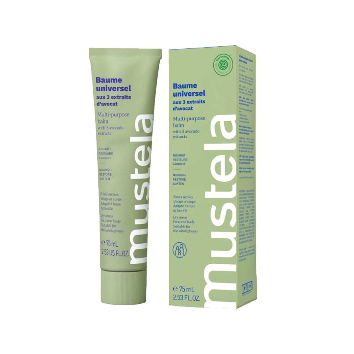 Mustela Baby Balm with Avocado - Gentle, Nourishing Skincare for Infants - 2.54 fl oz