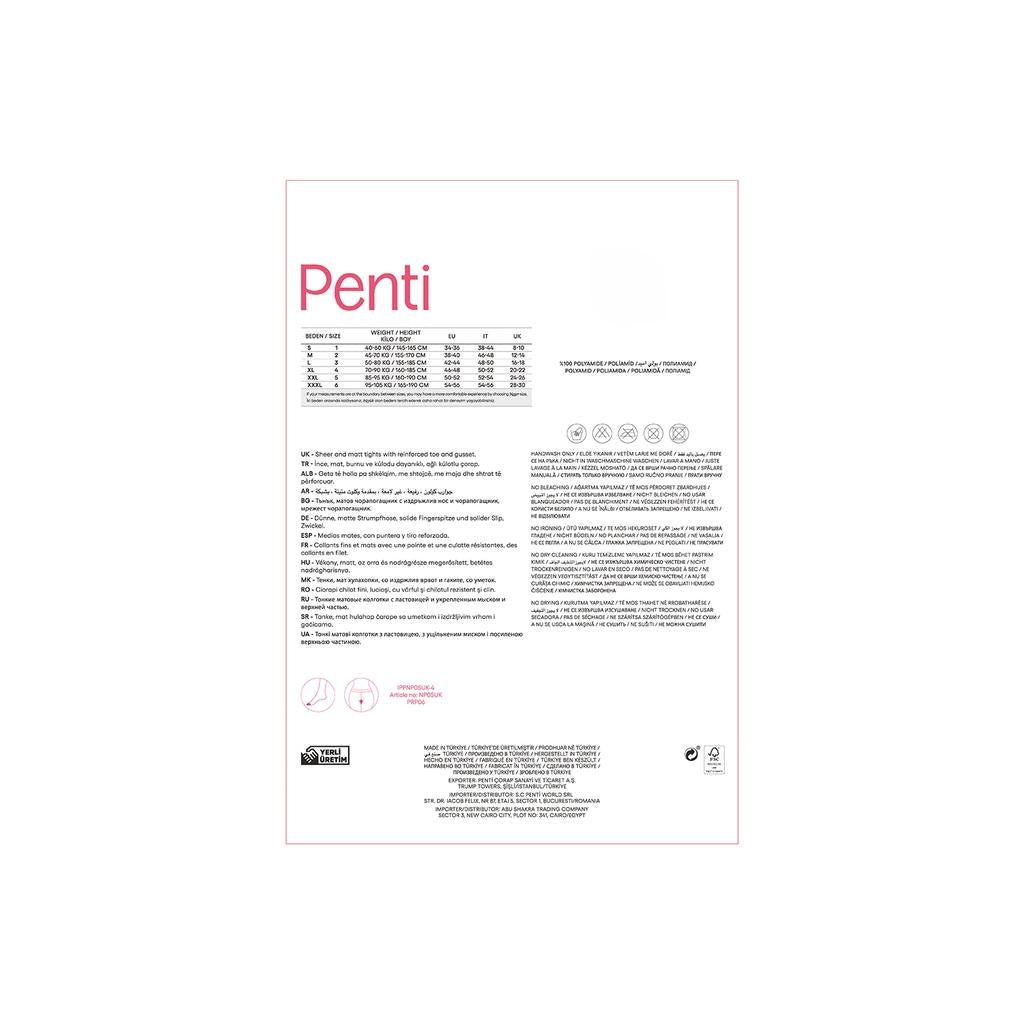 Penti Super Sheer Pantyhose in Nude Skin Tone Size 3