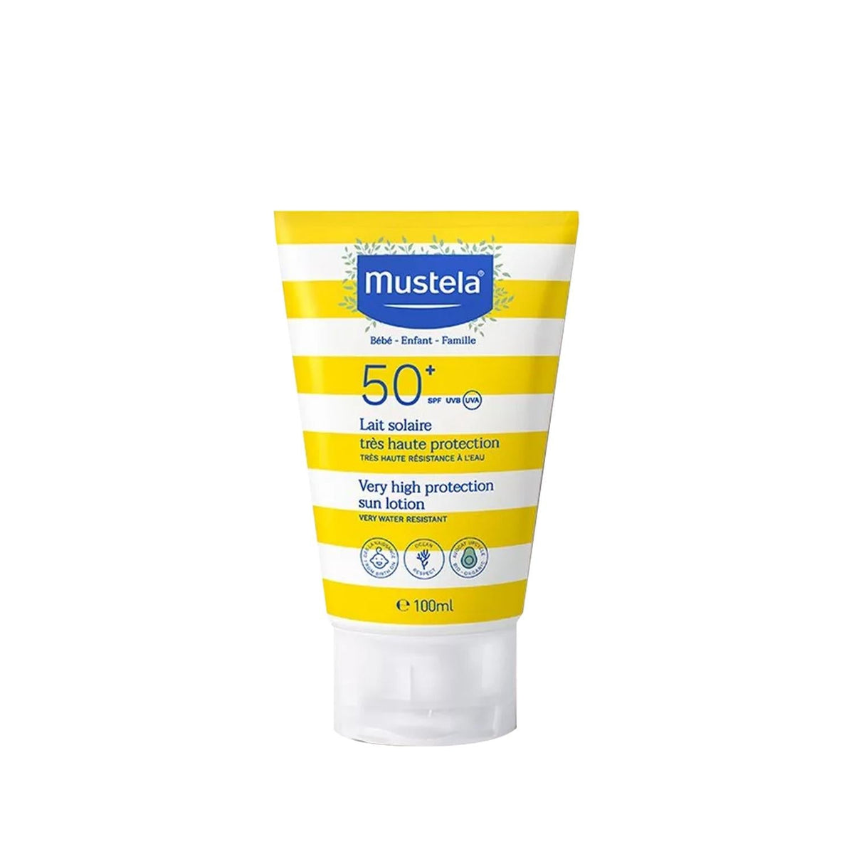 Mustela SPF 50+ Sunscreen Lotion for Sensitive Skin - 100ml High Protection Sunscreen