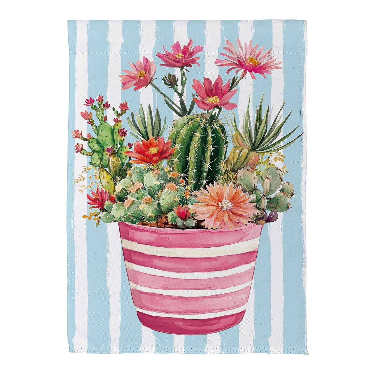 Welcoming Succulent Suede Garden Flag