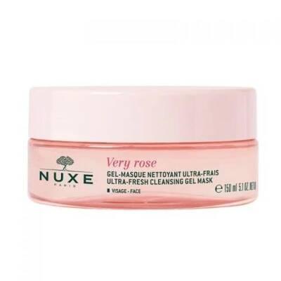 Nuxe Very Rose Cleansing Gel Mask - Natural Facial Cleansing Gel for Sensitive Skin, Rose Water Skincare, Pollution Protection